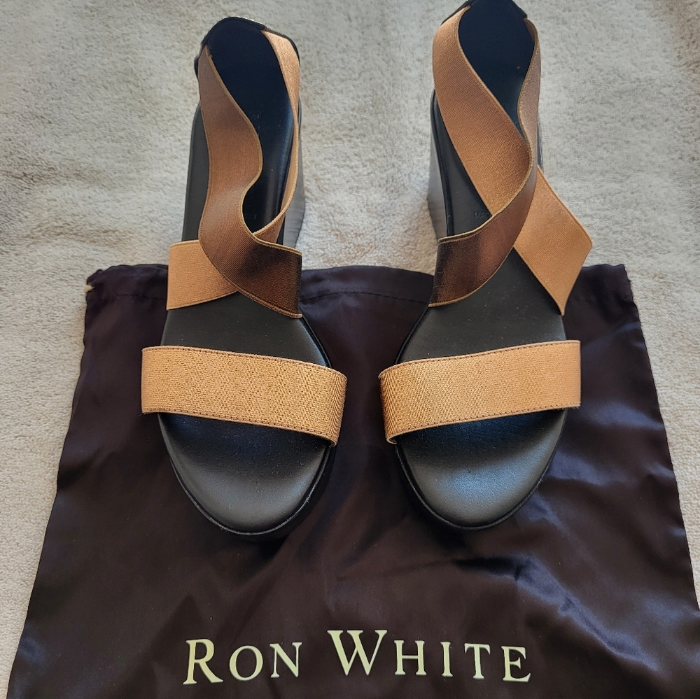 Ron White Summer Platform Sandals sz 38/7.5 New Without Box